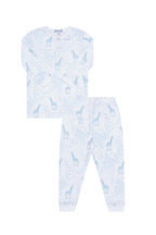 Blue Giraffe Print Pima Cotton Pajama