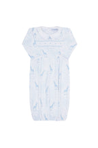 Blue Giraffe Print Smocked Gown 