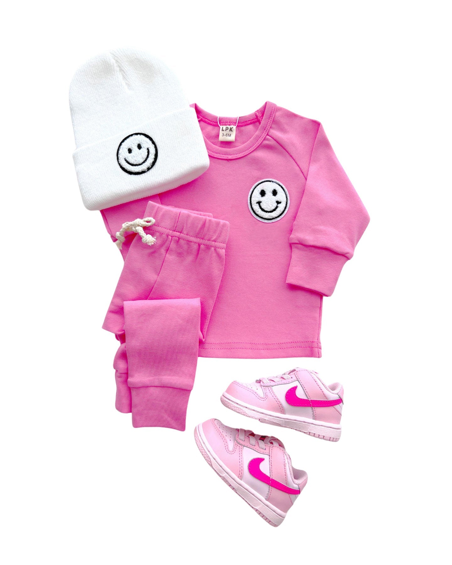 Smiley Bubble Gum Girls Lounge Set
