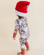 Baby Retro Christmas Bamboo Zip Pajama Romper