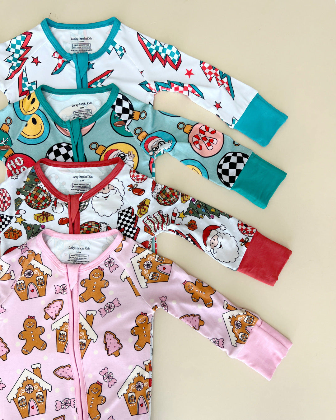 Baby Bamboo Zip Pajama Romper | Christmas Ornaments