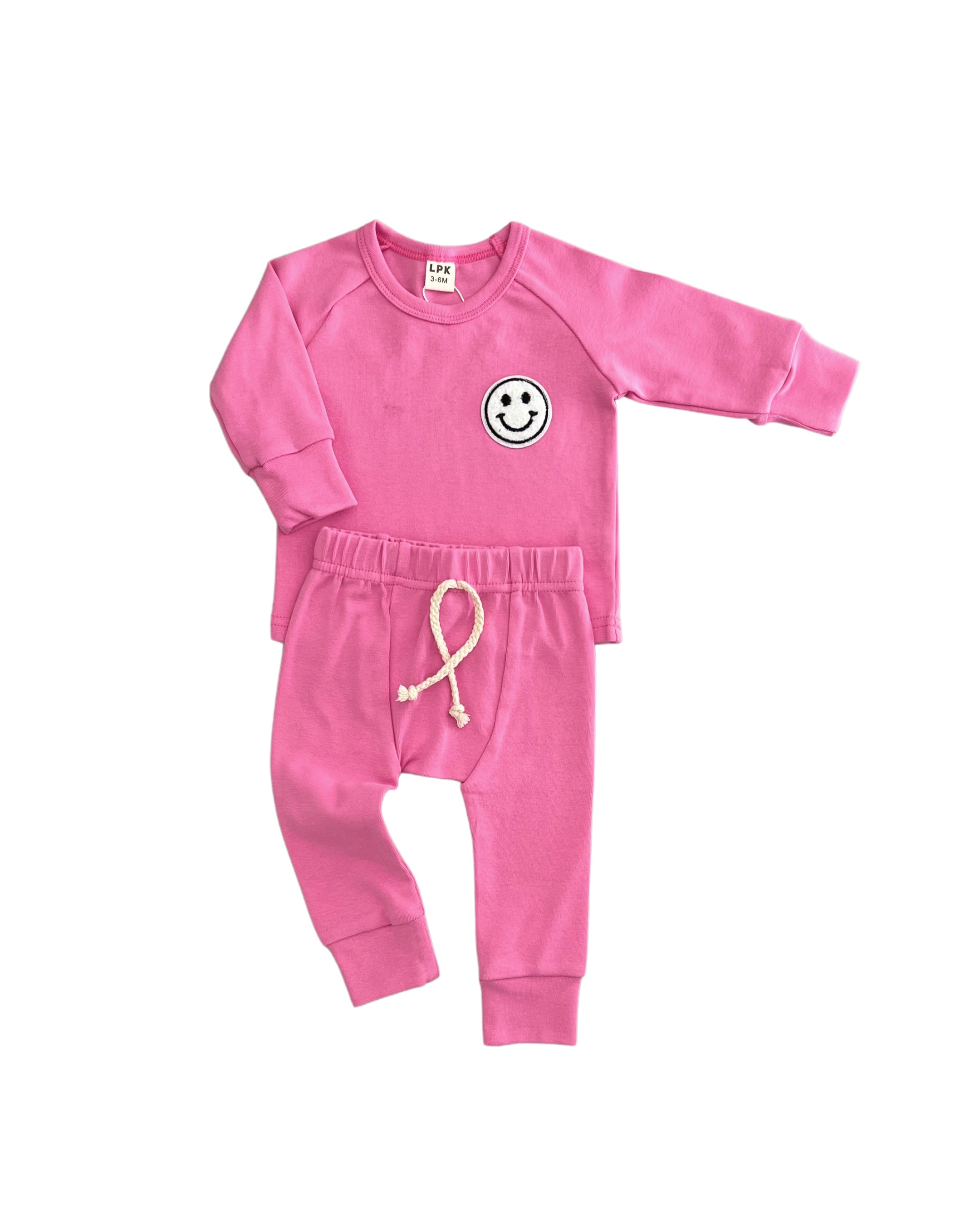 Smiley Bubble Gum Girls Lounge Set