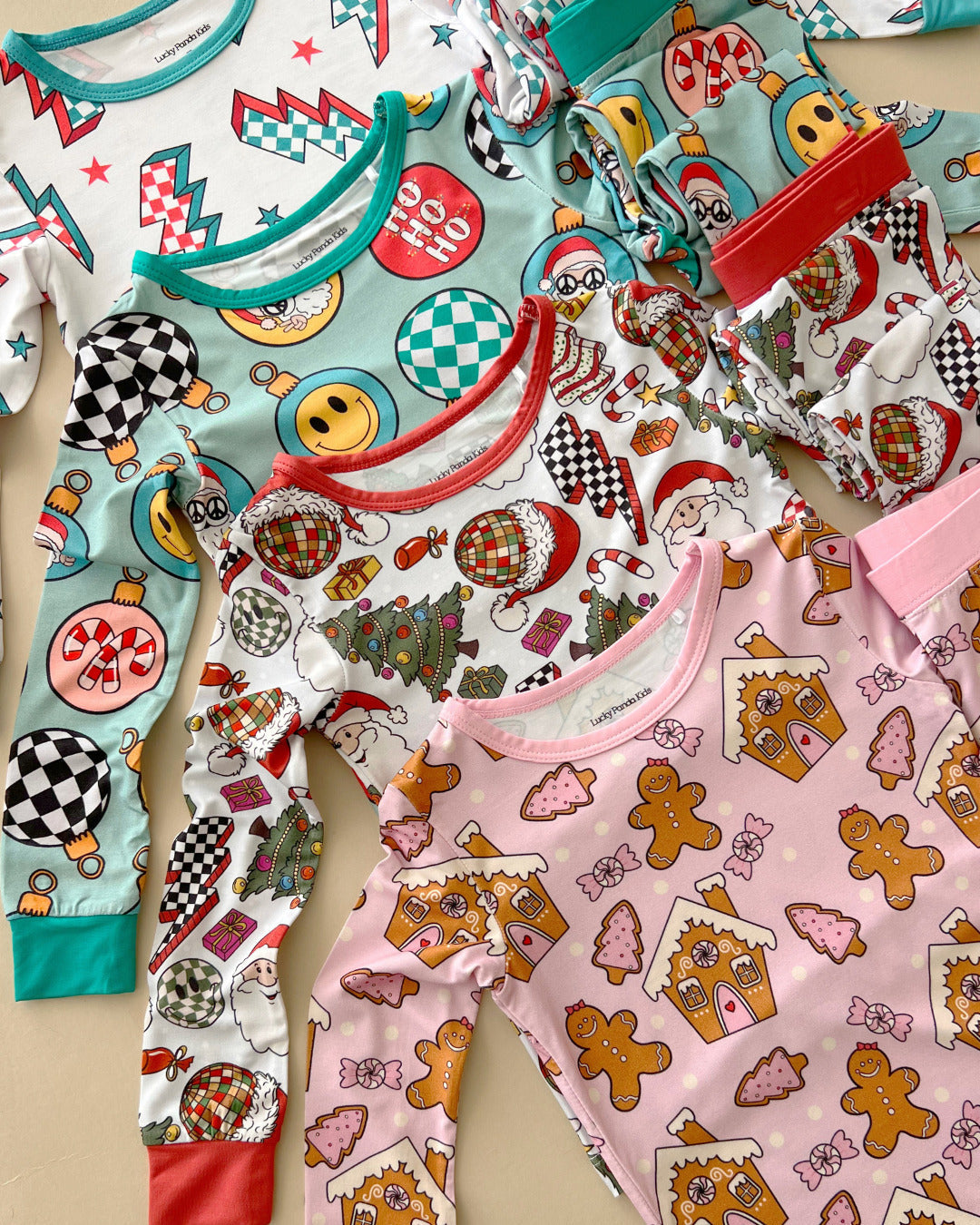 Bamboo Two Piece Kids Pajama Set | Christmas Ornaments