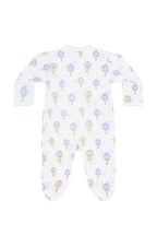 Blue Balloons Print Crossover Footie