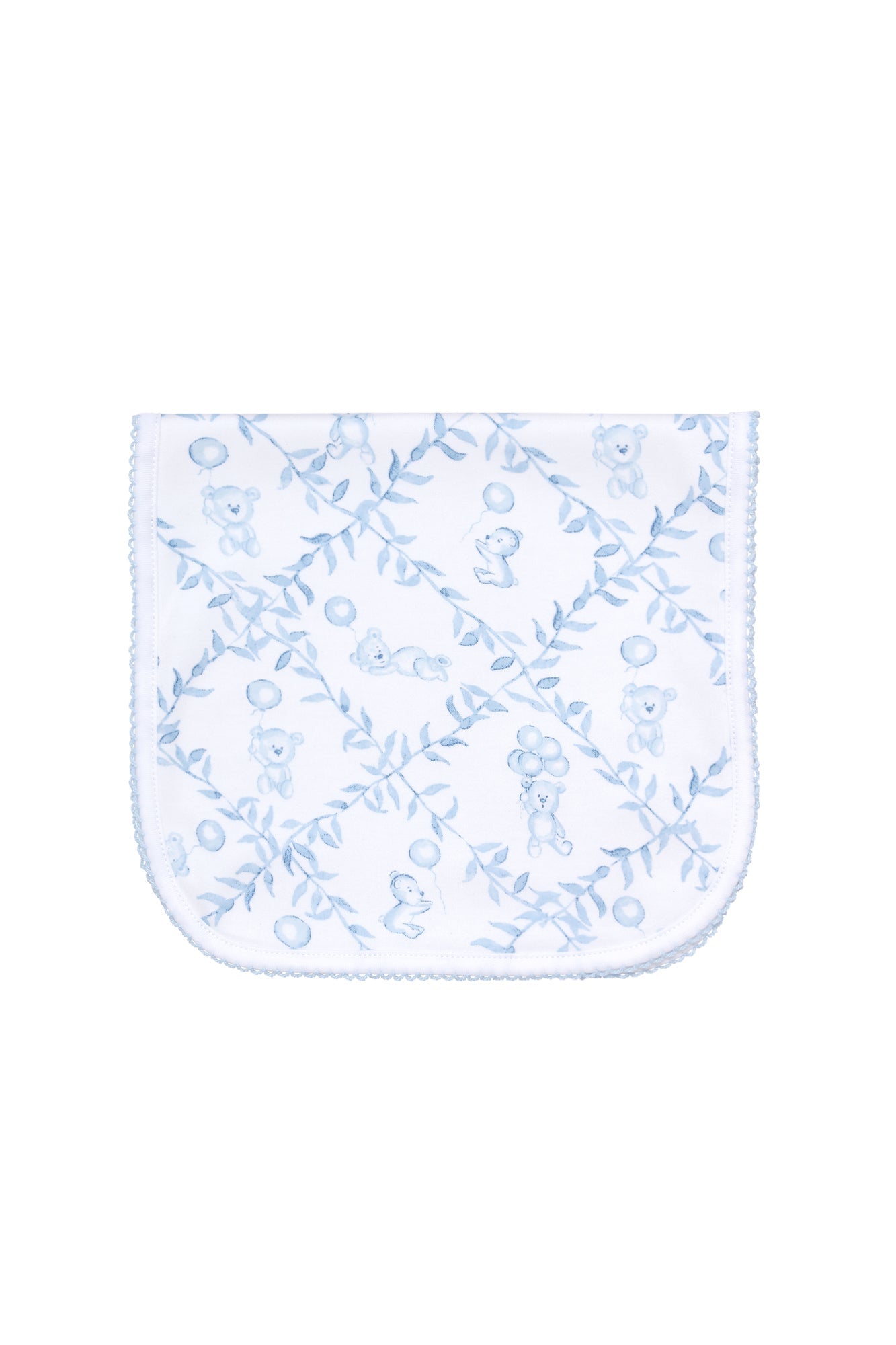 Baby Boy Blue Bears Trellace Burp Cloth