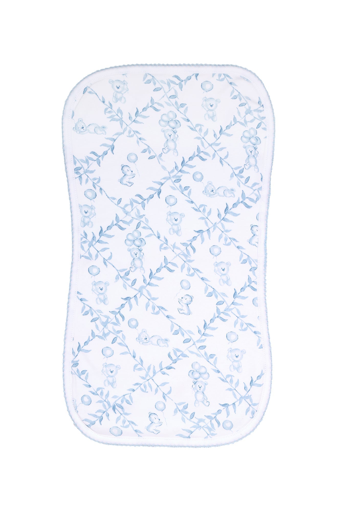 Baby Boy Blue Bears Trellace Burp Cloth