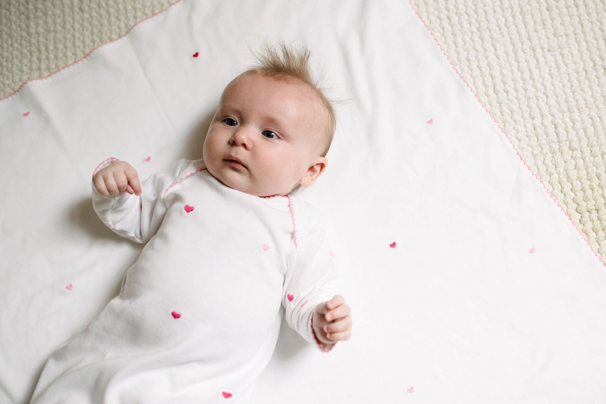 BABY JOSIE HEART COTTON KNIT SACK