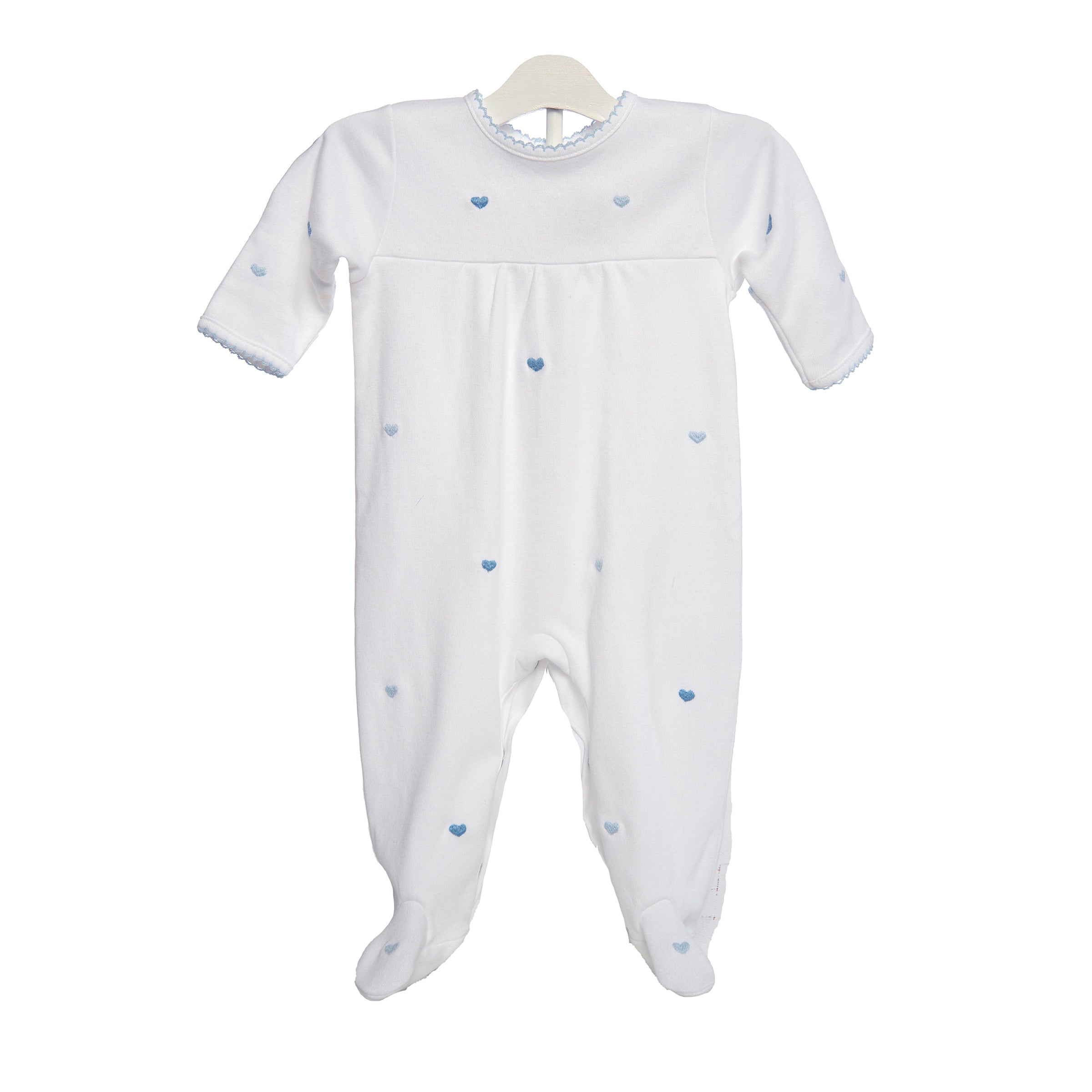 BABY JOSIE HEART COTTON KNIT FOOTIE