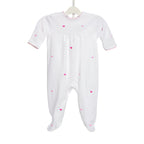 BABY JOSIE HEART COTTON KNIT FOOTIE