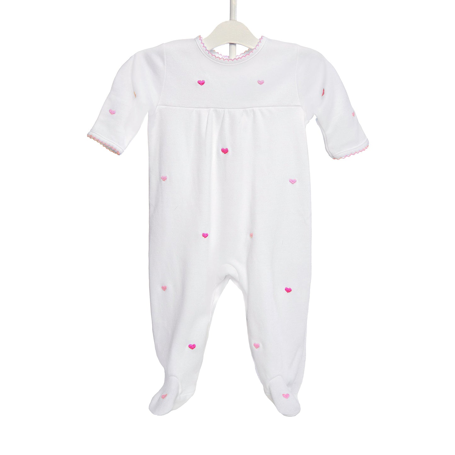 BABY JOSIE HEART COTTON KNIT FOOTIE