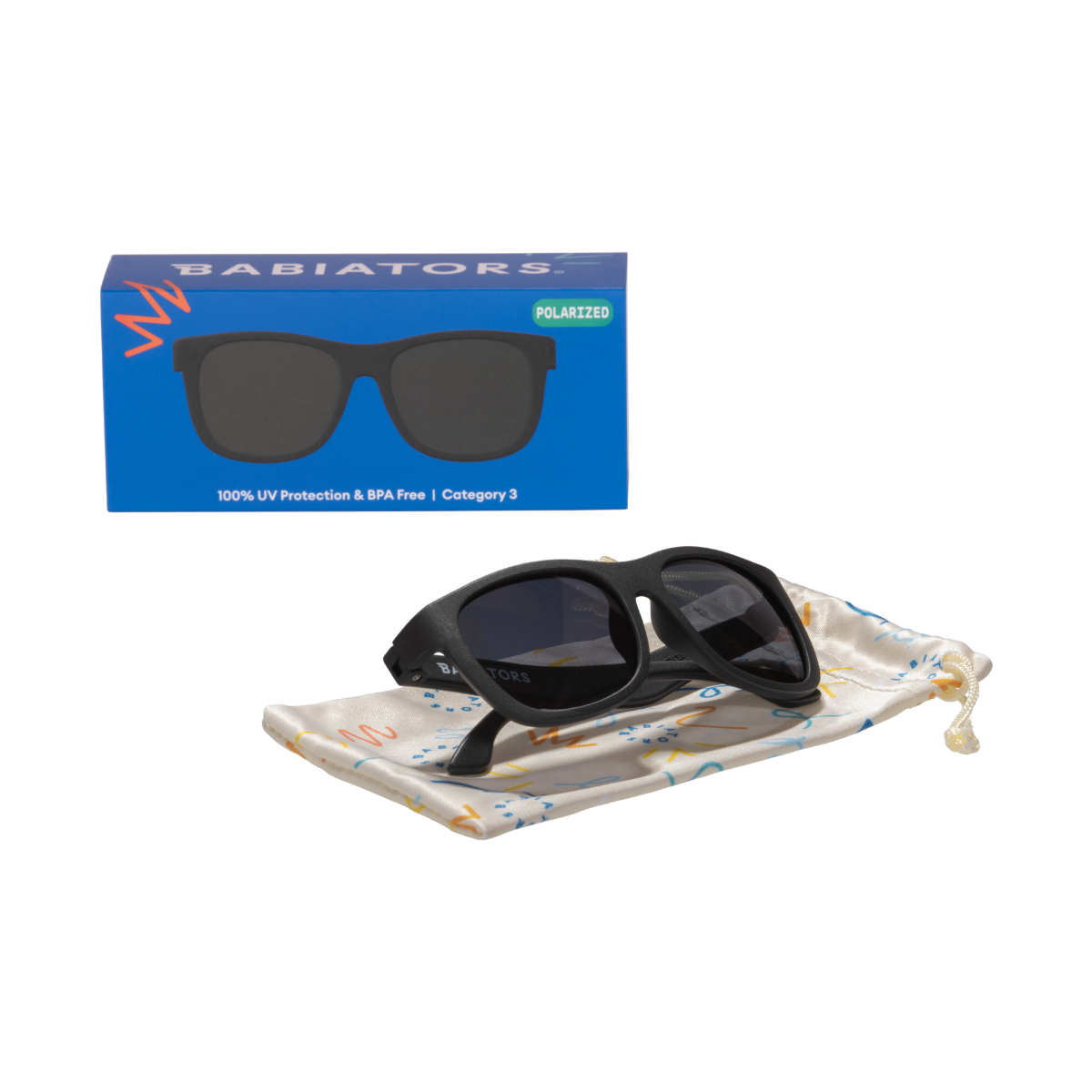 Jet Black Navigator | Smoke Polarized Sunglasses