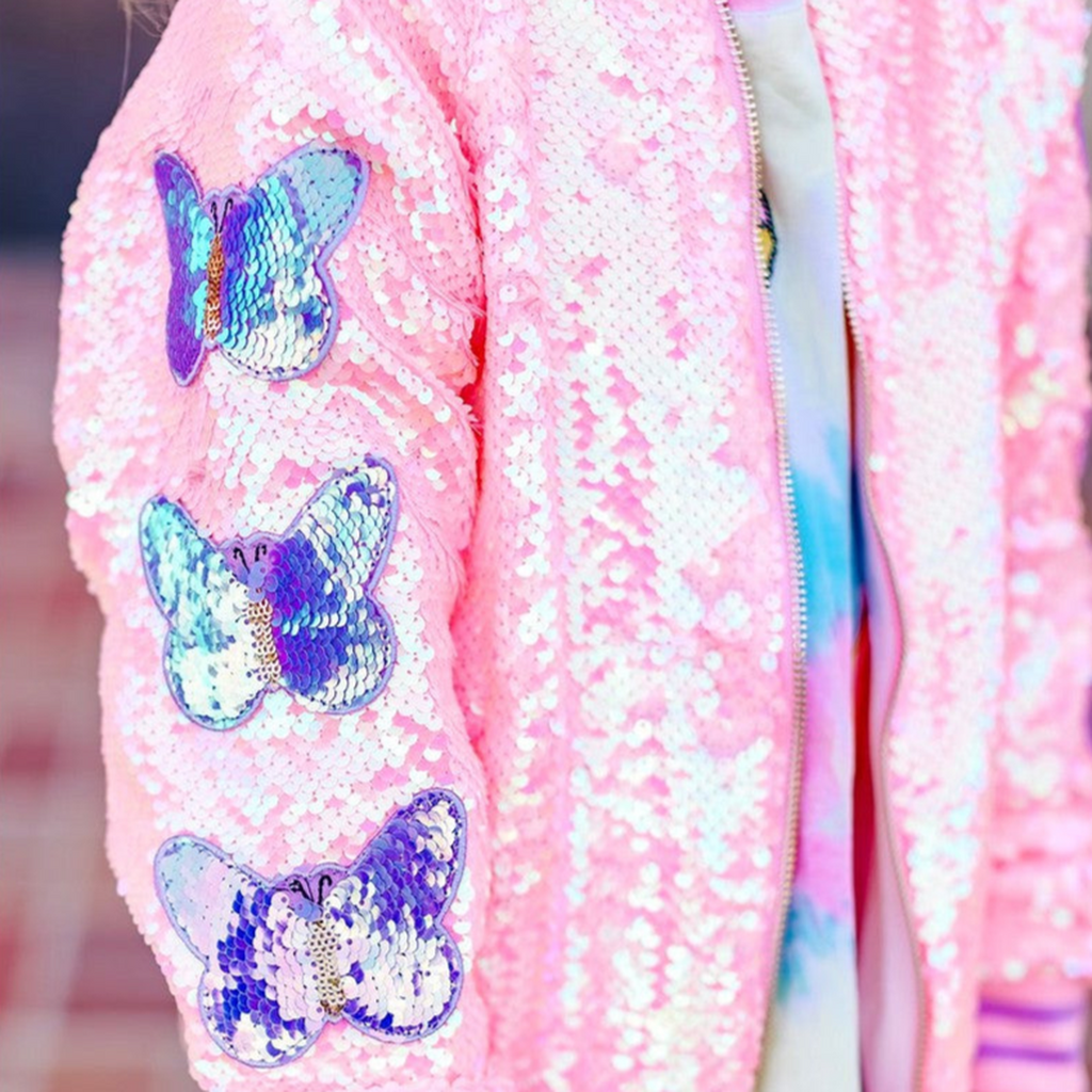 Girls Mariah Sequins Bomber Jacket