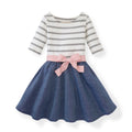 Lightweight Blocked Organic Skater Dress