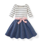 Lightweight Blocked Organic Skater Dress