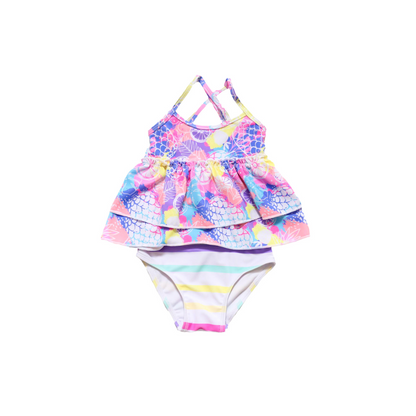 Girls Coral Cottage Two Piece Swimsuit