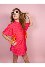 Pink Palm Tree Print Swimsuit Coverup