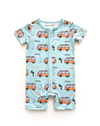 Baby Boy Retro Beach Bamboo Shorty Romper