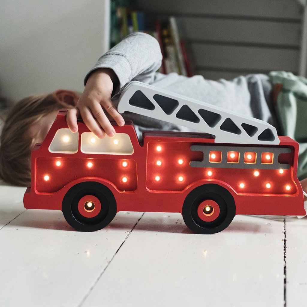 Little Lights Fire Truck Lamp – Blissfully Lavender Boutique