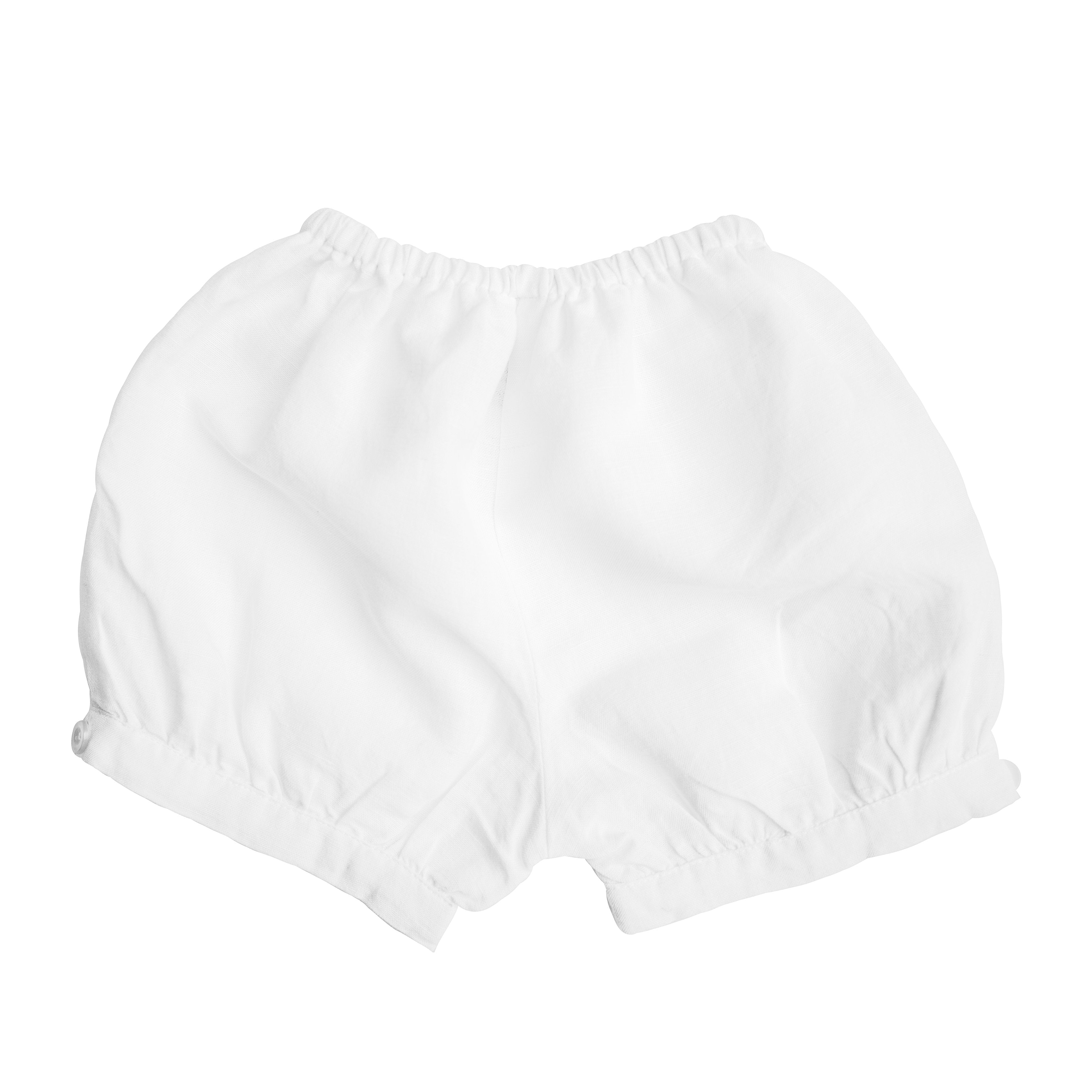 Baby Boy White Linen Shorts