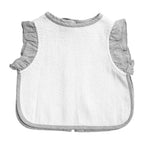 Apron Baby Bib | Husk Grey Ruffle