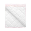 Play mat | dusty pink gingham and white linen, reversible