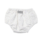 Gold Spot and White Linen Baby Bloomer