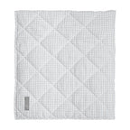 Grey Gingham and white Linen Play Mat
