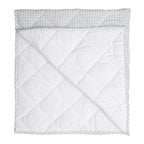 Grey Gingham and white Linen Play Mat