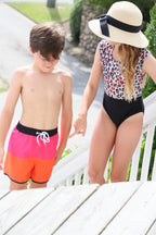 Boys Summer Heron Swim Trunks