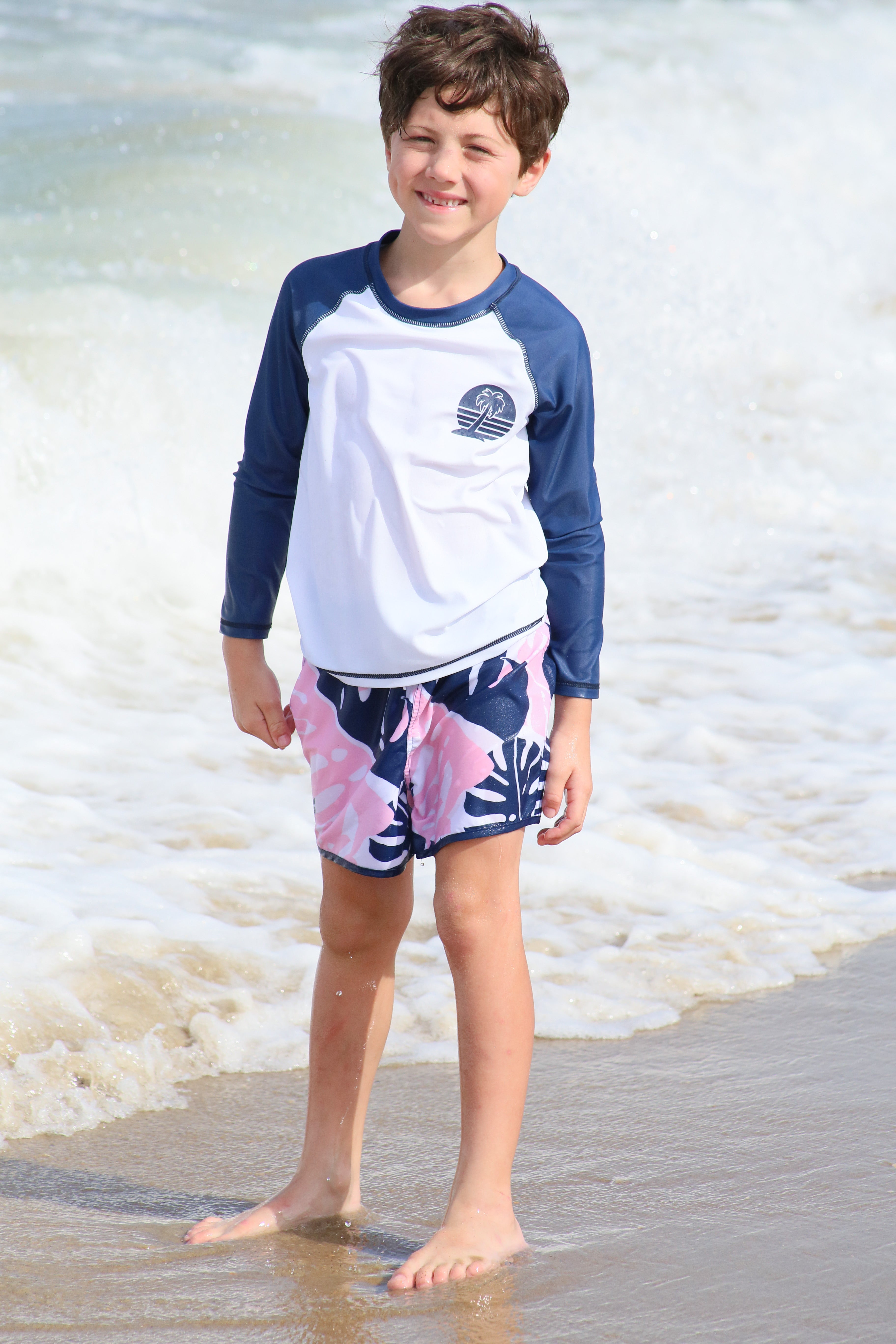 Sea Hawk Tropical Boys Swim Trunks