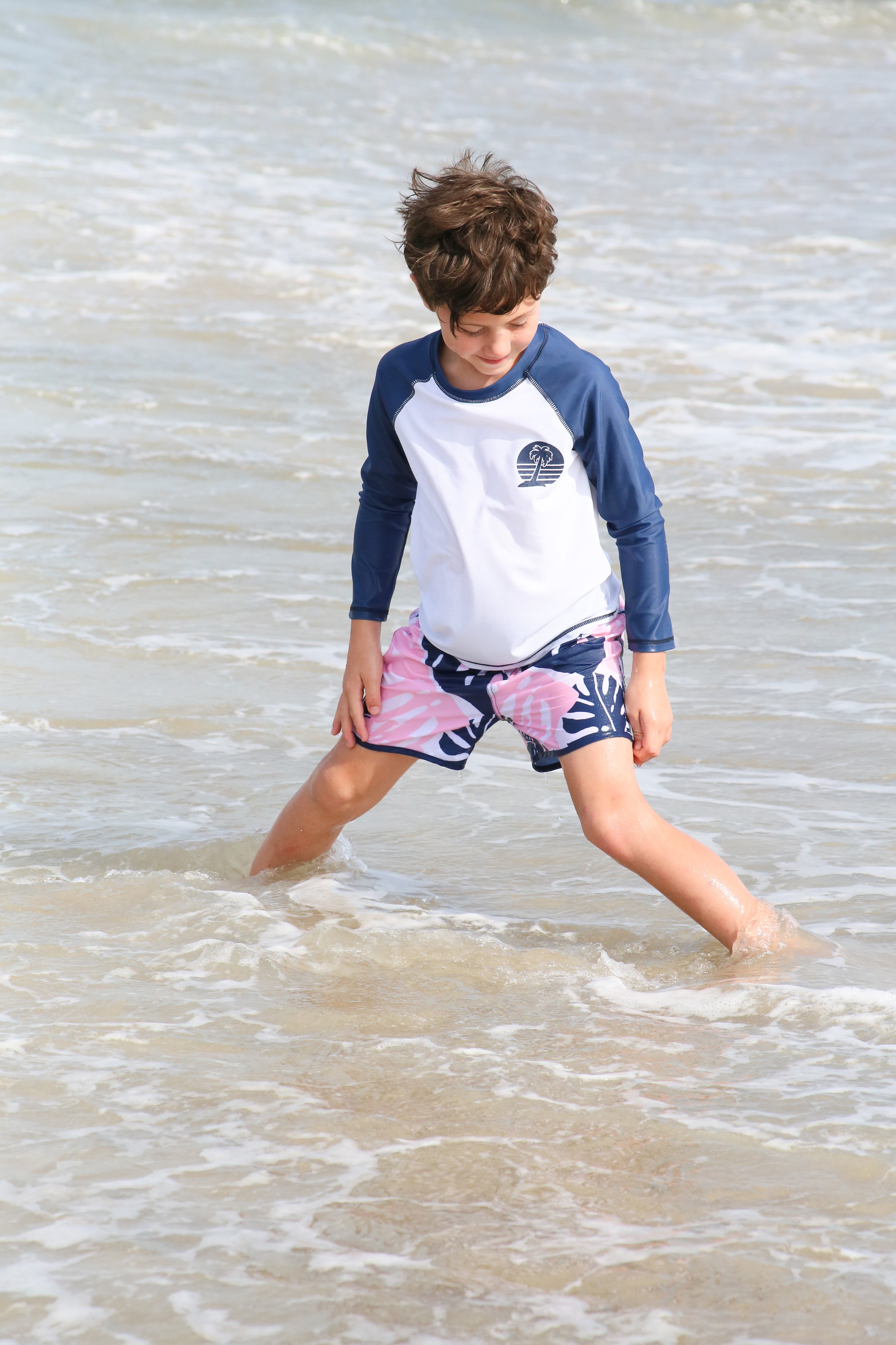 Sea Hawk Tropical Boys Swim Trunks