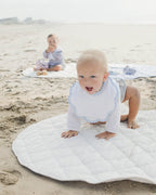 Round Quilted Linen Play Mat