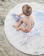 Round Quilted Linen Play Mat