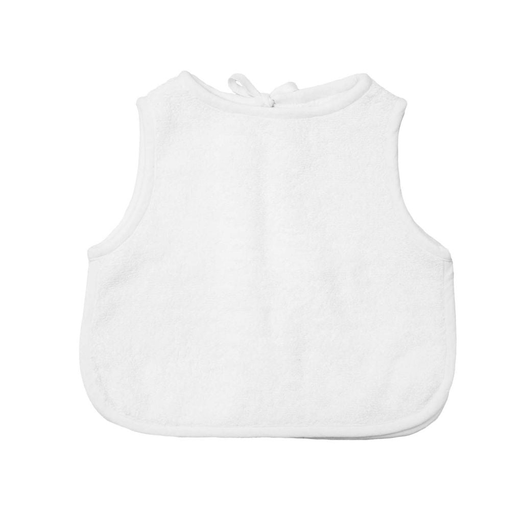 Baby Apron Bib | White Linen