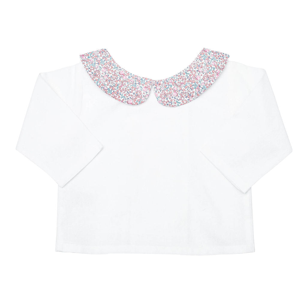 Baby Girl Double Button Blouse  | Liberty 'Eloise' Pink