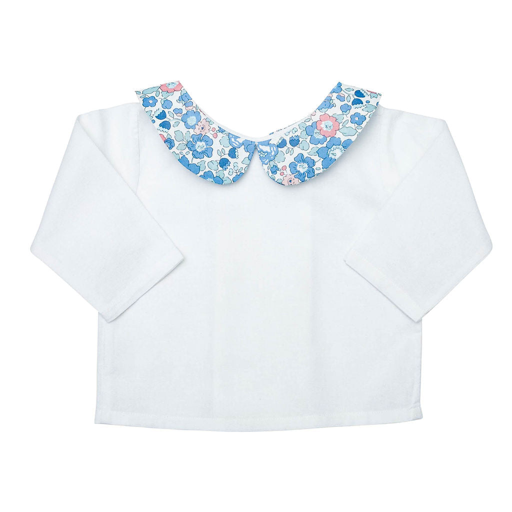 Baby Girl Double Button Blouse | Liberty 'Betsy' Blue