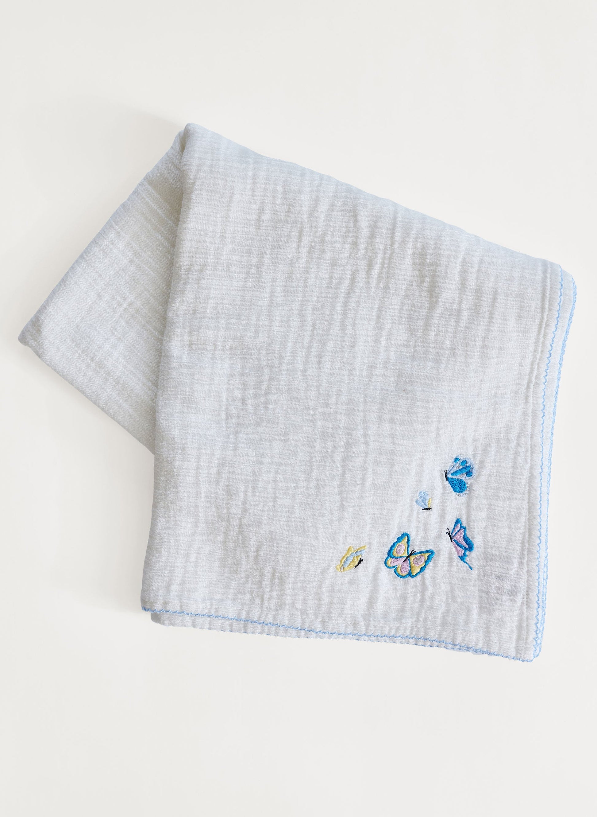 Organic White Shawl Blanket