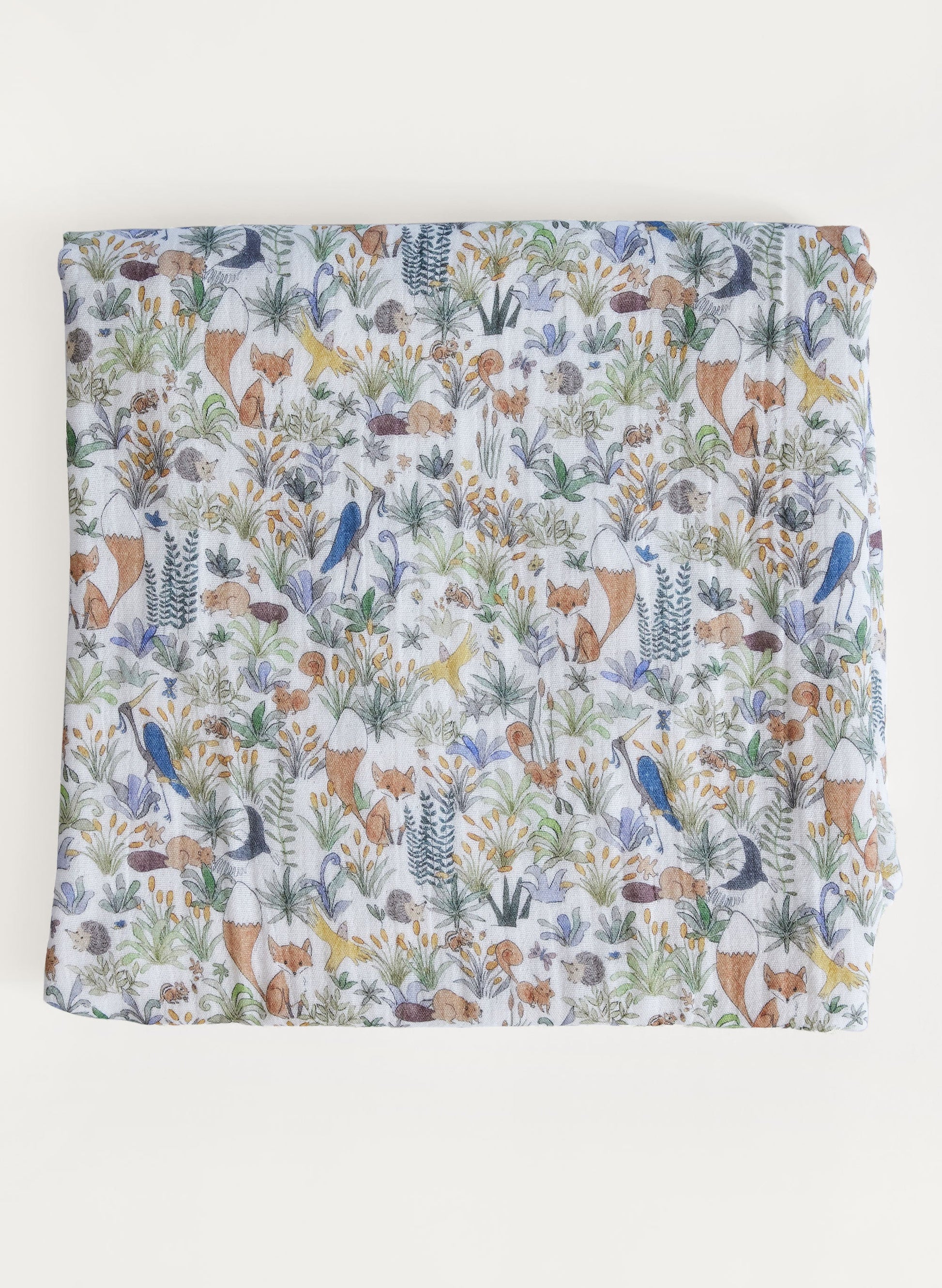 Organic Foxy Forest Shawl Blanket