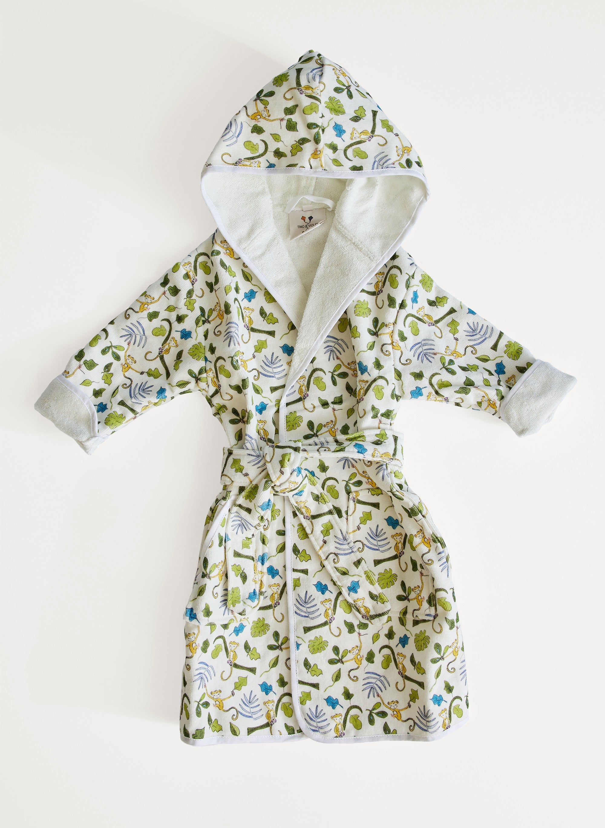 Organic Happy Monkey Bathrobe