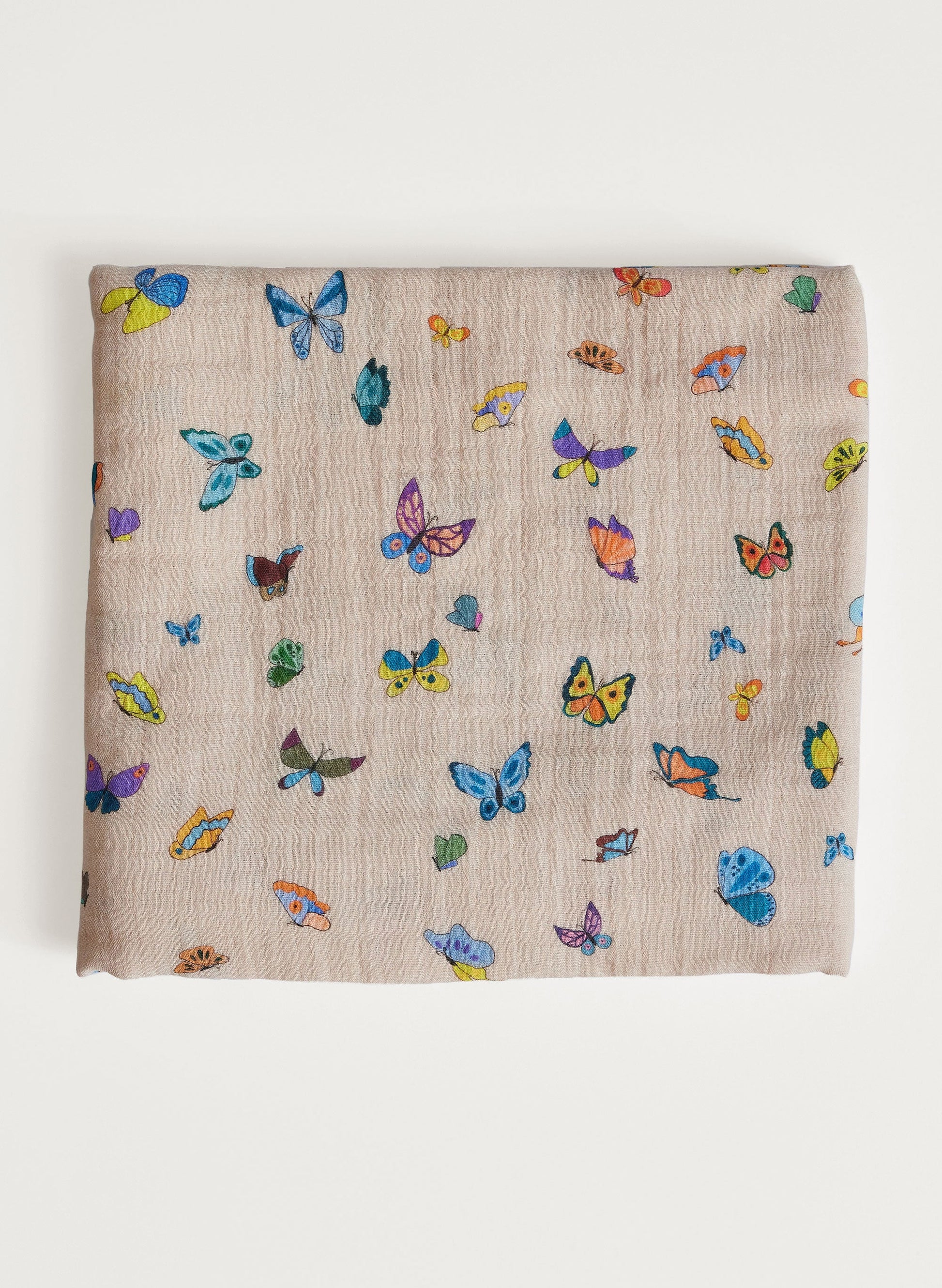 Blush Peach Madame Butterfly Shawl Blanket