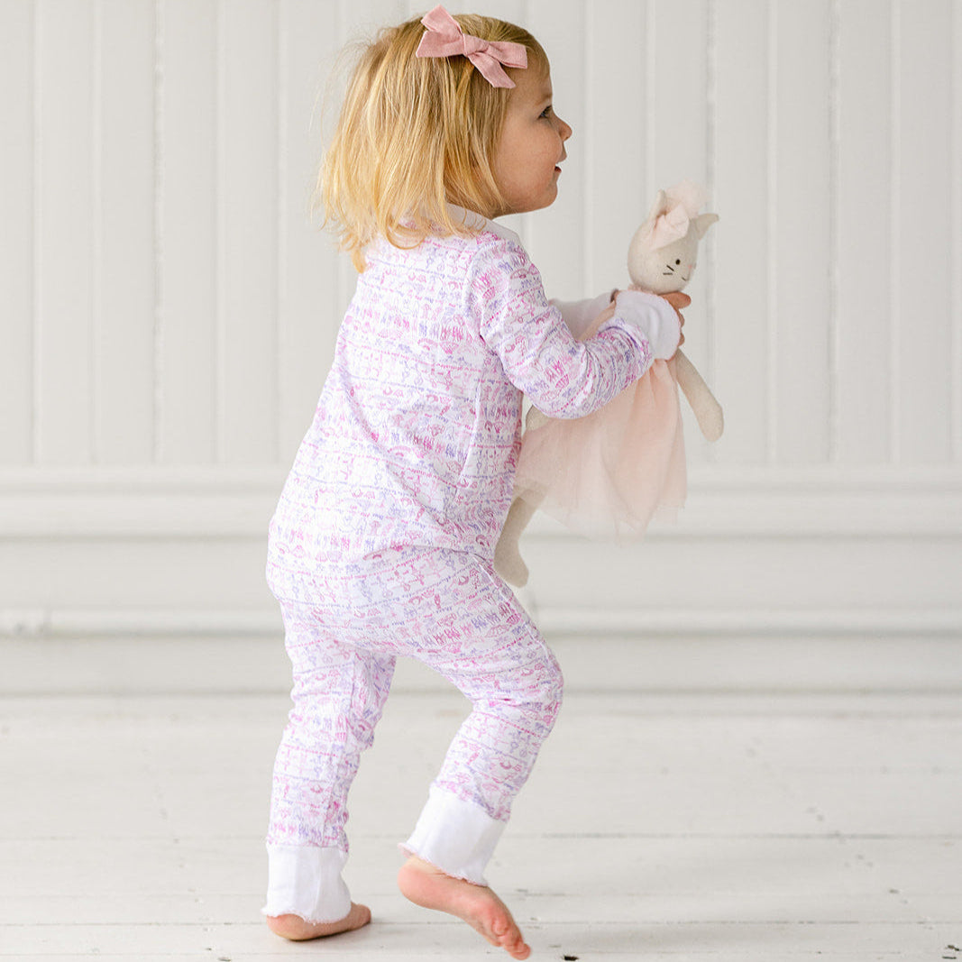 Baby Girl Ballet Snap Baby Pima Cotton Footie