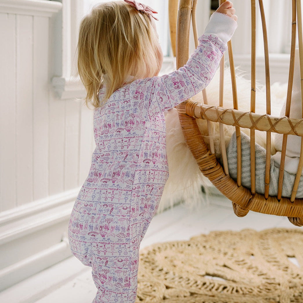 Baby Girl Ballet Snap Baby Pima Cotton Footie