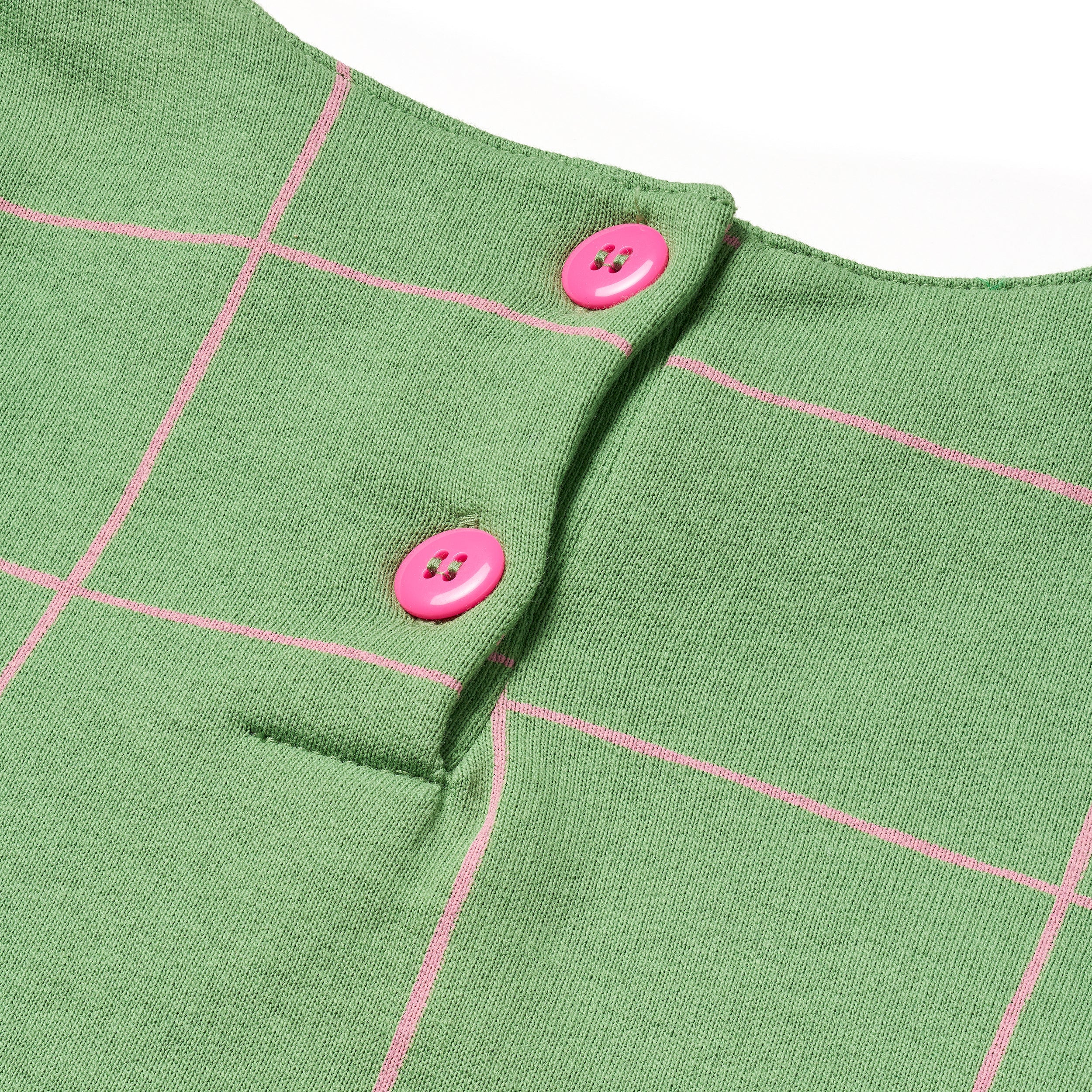 Recycled Cotton and Jersey Grid Dress