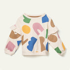 Recycled Cotton Mon Coeur Ruffled Sweatshirt