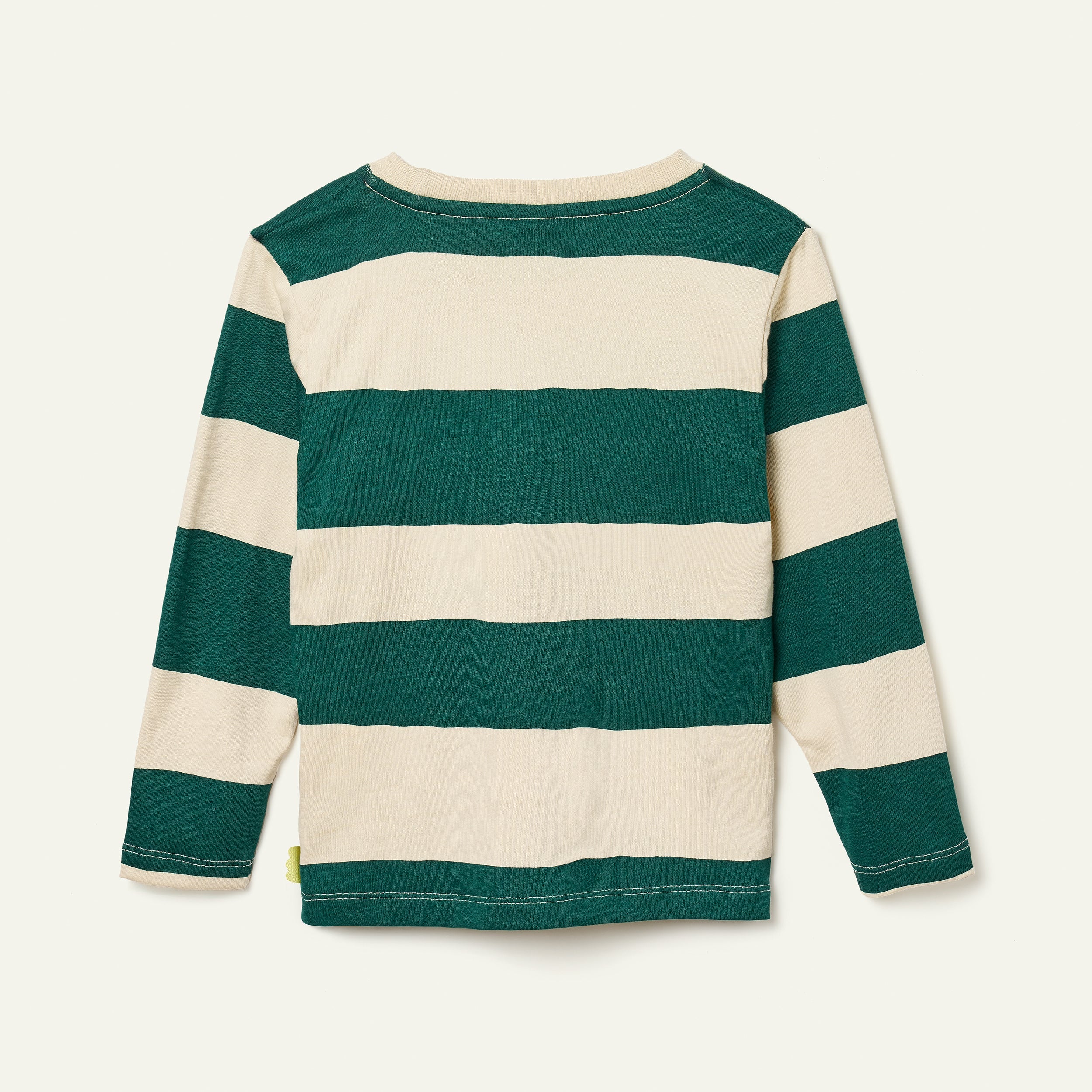 Recycled Cotton Green Rugby Stripe T-Shirt