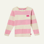 Recycled Cotton Pink Rugby Stripe T-Shirt