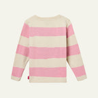 Recycled Cotton Pink Rugby Stripe T-Shirt