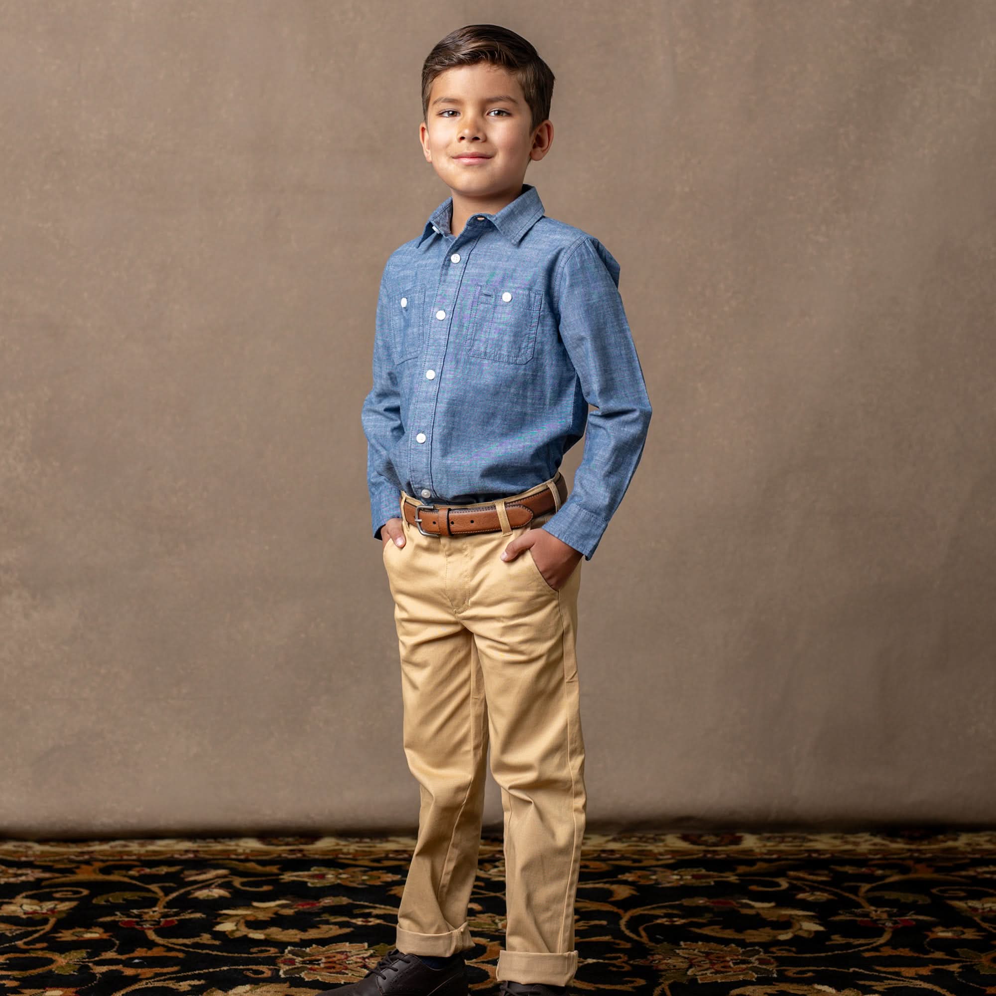 Boys Organic Skinny Stretch Twill Chino