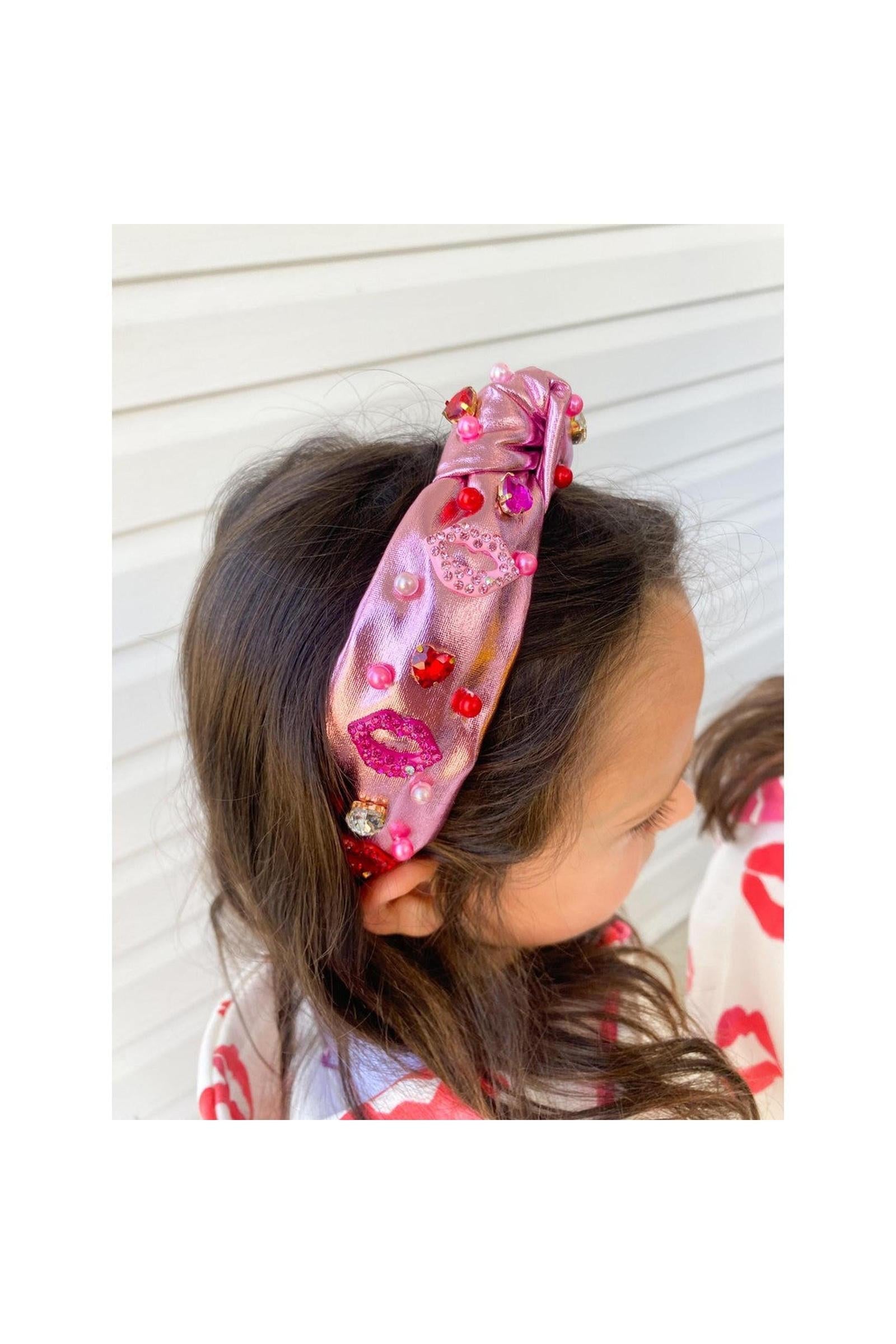 Girls Lips Charm Knot Headband