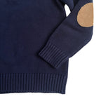 Half-Zip Sweater with Cord Yoke